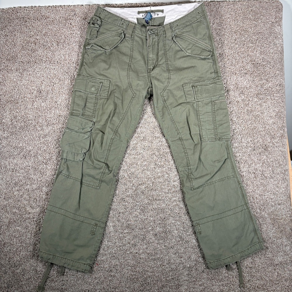 Polo Ralph Lauren Mens Slim Fit Military Surplus Cargo Pants Olive Green 35x30